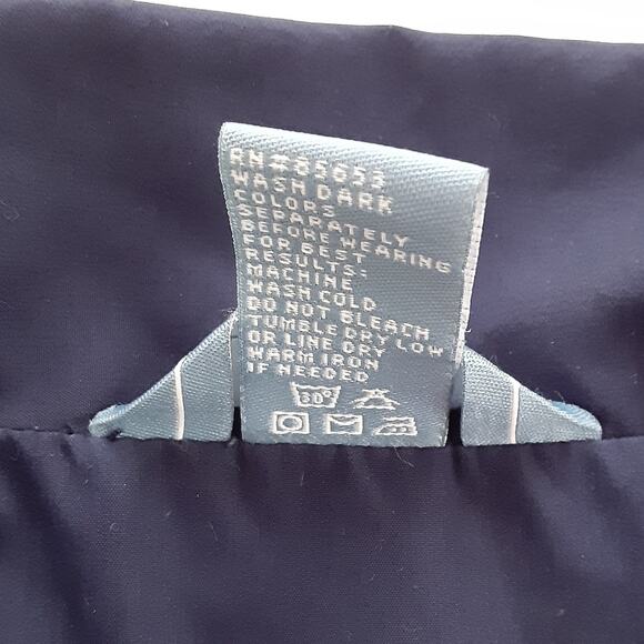 Vintage 80s Track Suit Set Navy Blue Full Zip Up Warm Ups Womens L/1X Retro - Picture 11 of 13